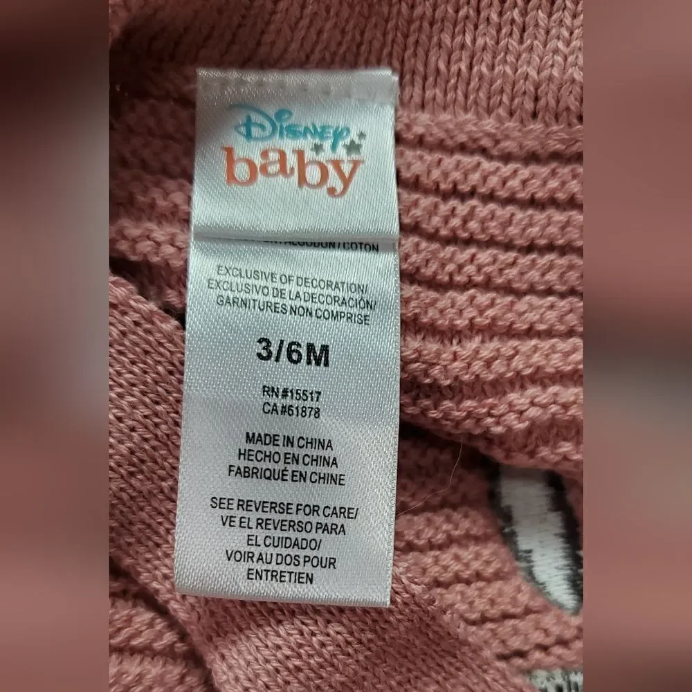 Disney Dusty Pink Knit Overalls & Matching Shirt & 3 Guess Pink Onesie's